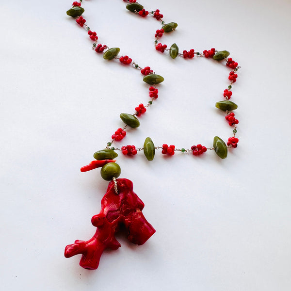 COLLAR JADE/CORAL