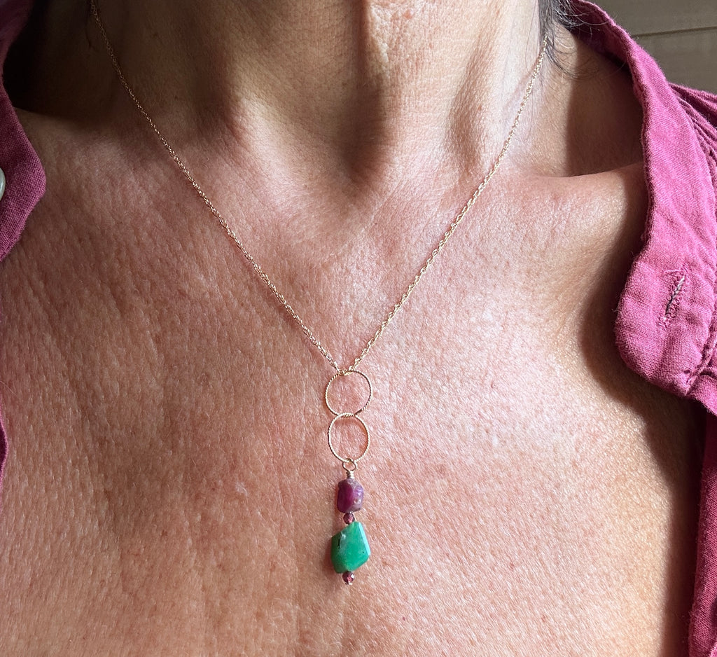 COLLAR  CADENA RUBÍ CHARM 3