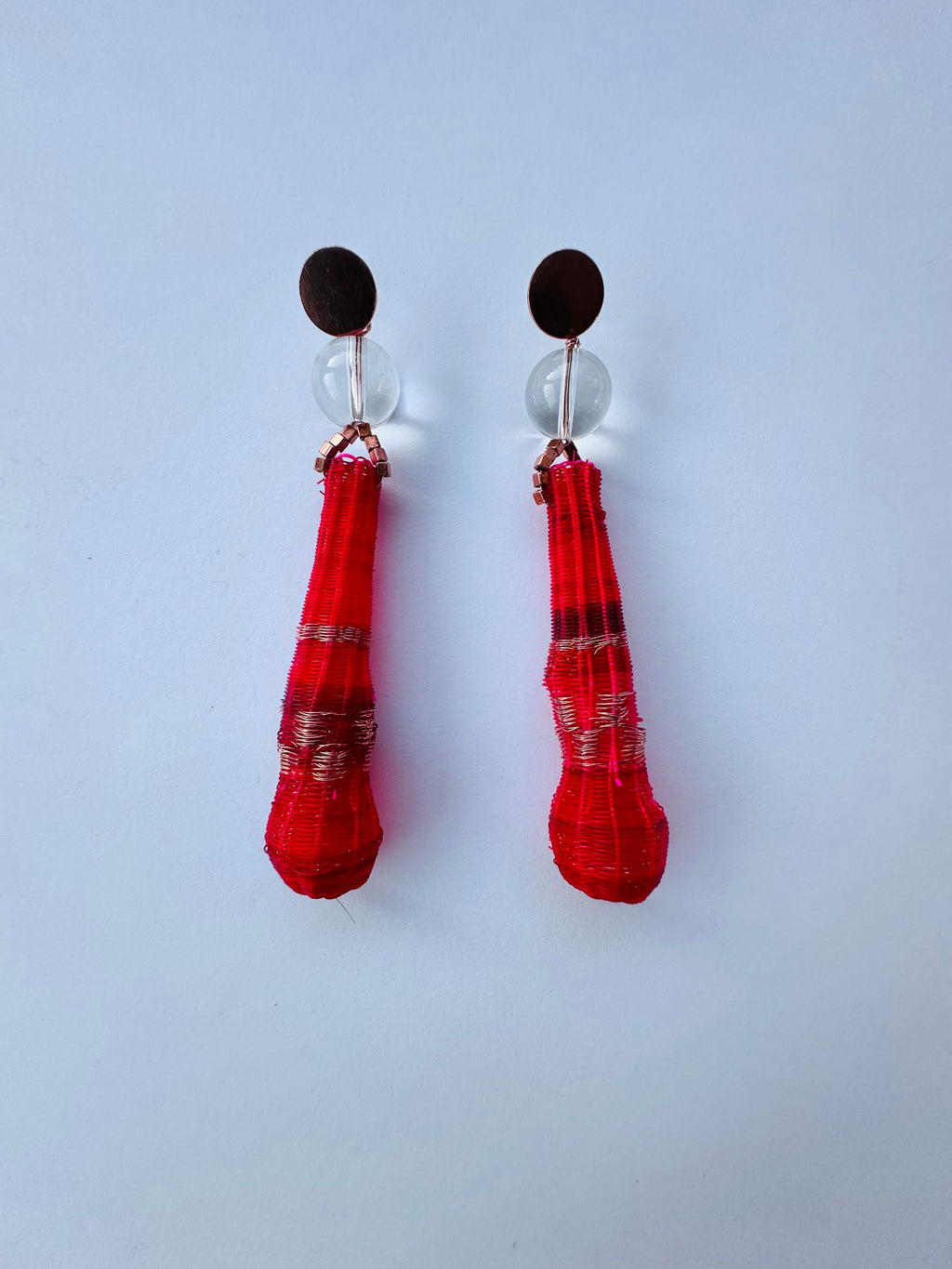 Aros crin cometa rojo cobre