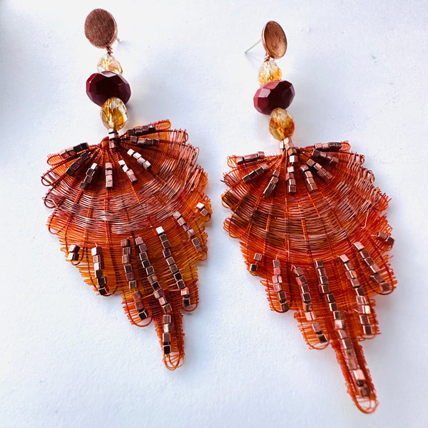 AROS PLUMAS ORANGE COPPER