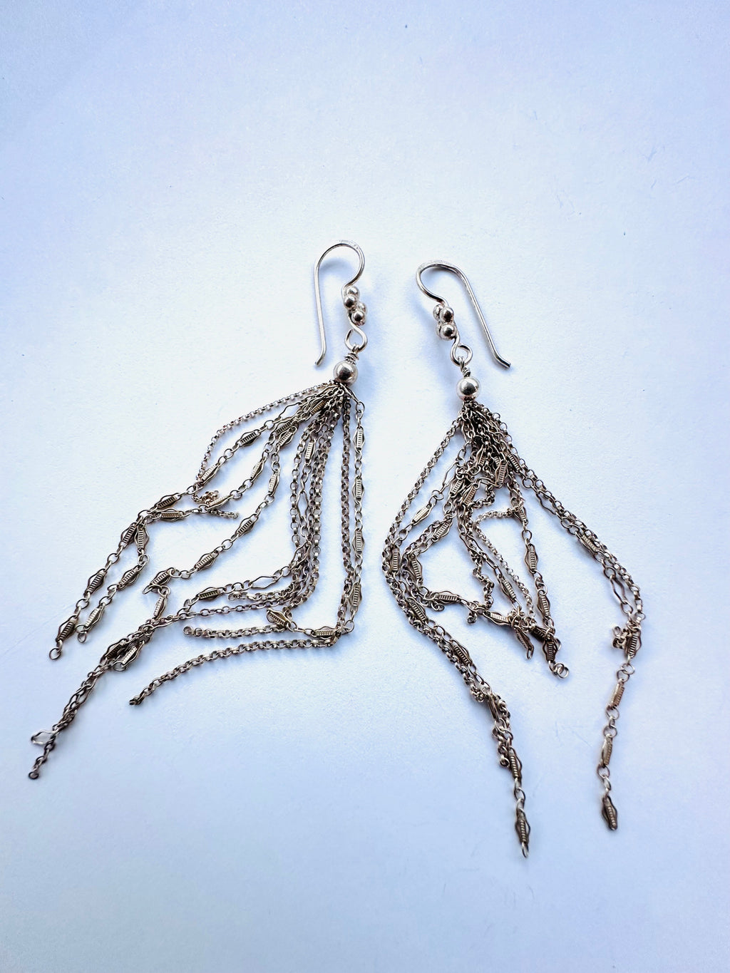 Aros flecos plata