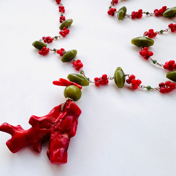 COLLAR JADE/CORAL