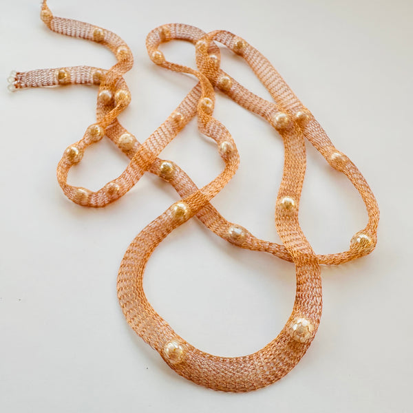 Collar lazo perlas