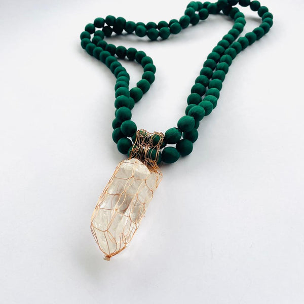 COLLIER TALISMAN FUCCIA RAY