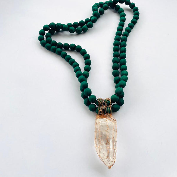 COLLIER TALISMAN FUCCIA RAY