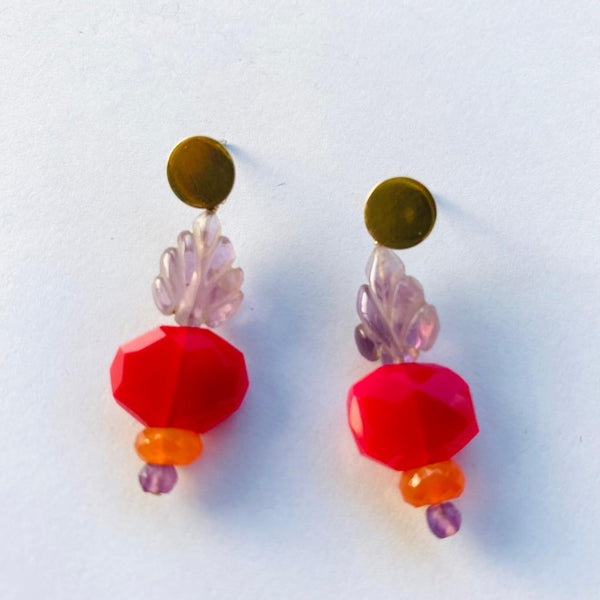 BOUCLES D'OREILLES RUBIS