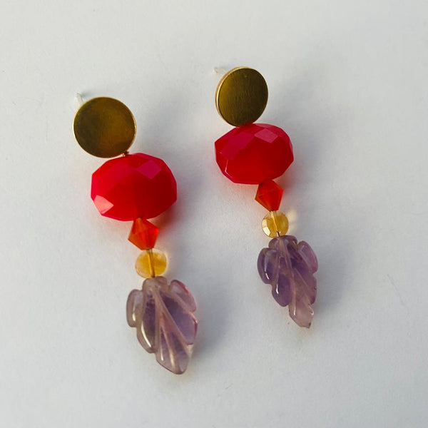 BOUCLES D'OREILLES RUBIS
