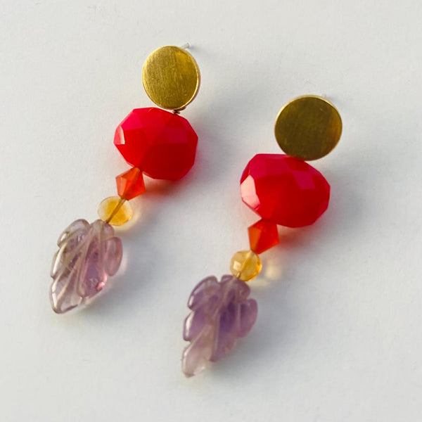BOUCLES D'OREILLES RUBIS