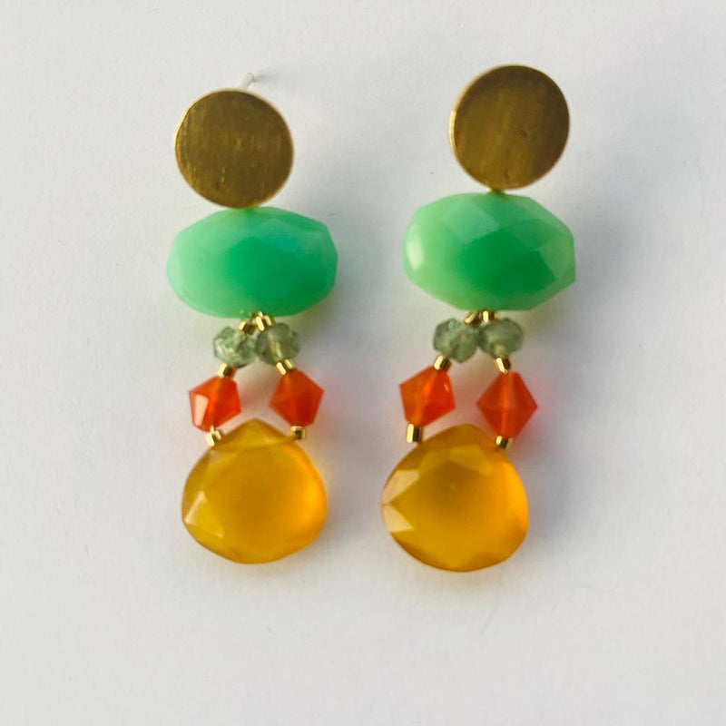 BOUCLES D'OREILLES EN CORNALINE ODD