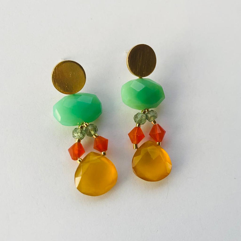 BOUCLES D'OREILLES EN CORNALINE ODD