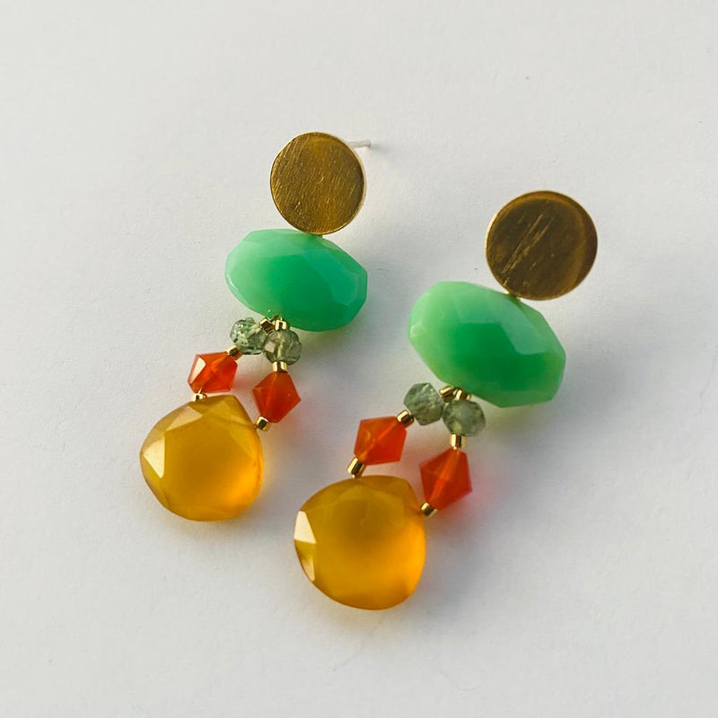 BOUCLES D'OREILLES EN CORNALINE ODD