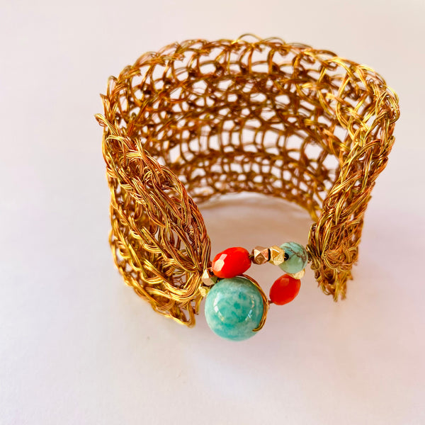 BRACELET AMAZONITE ROUGE CORAIL 2