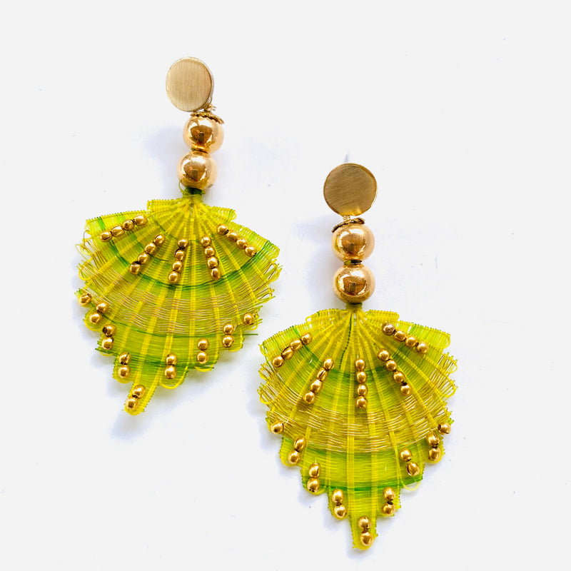 AROS PLUMAS VERDE LIMON GOLD