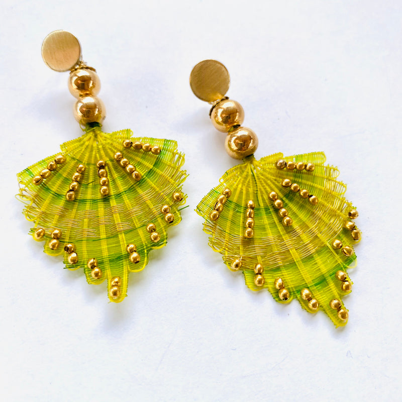 AROS PLUMAS VERDE LIMON GOLD
