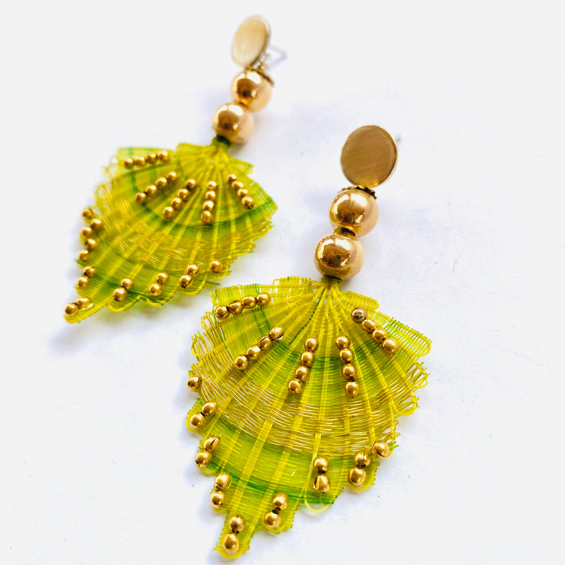 AROS PLUMAS VERDE LIMON GOLD