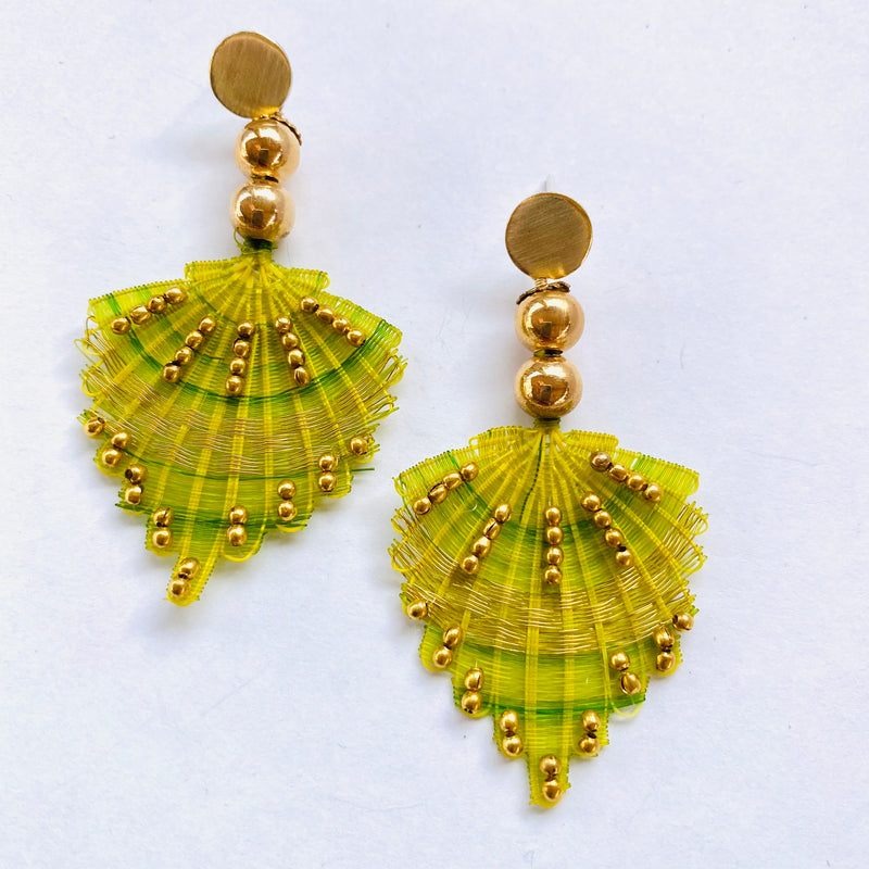 AROS PLUMAS VERDE LIMON GOLD