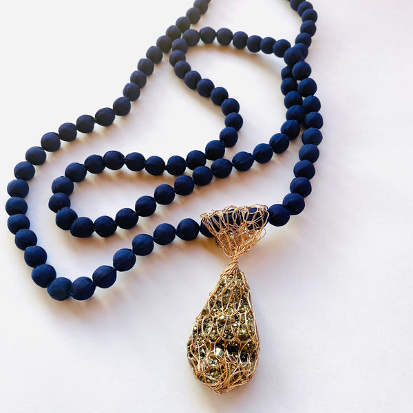 COLLIER TALISMAN RAYON BLEU