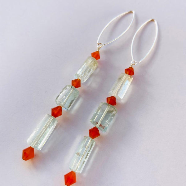 BOUCLES D'OREILLES ODD KUNZITA 2