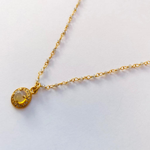 GARGANTILLA DIJE PIEDRA LUNA